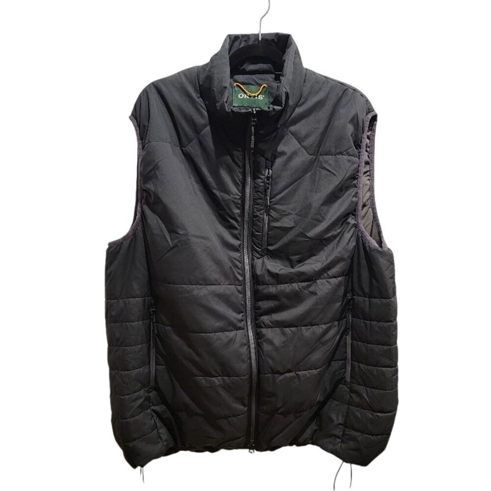 Orvis Vest Men's Sz XL Soft Puffer Sleeveless Outdoor Hiking Lightweight Black